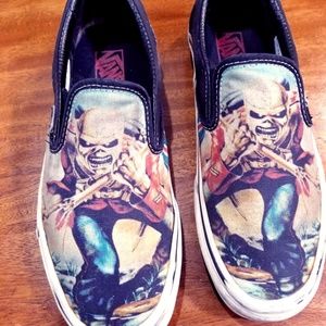 VANS IRON MAIDEN "The Trooper" SLIP ONS 2008 USED